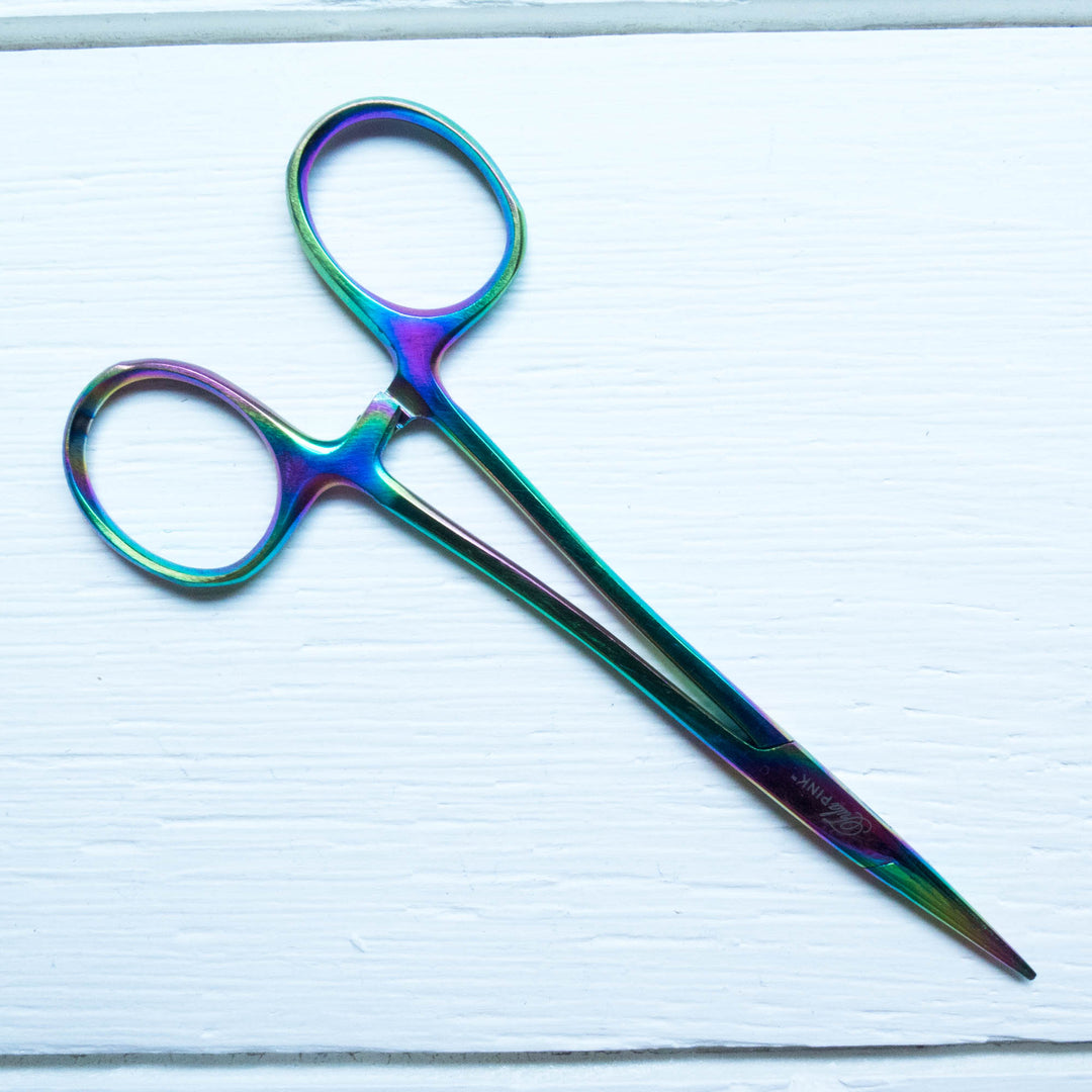 Tula Pink Hardware 5 Inch Hemostat Scissors - Snuggly Monkey