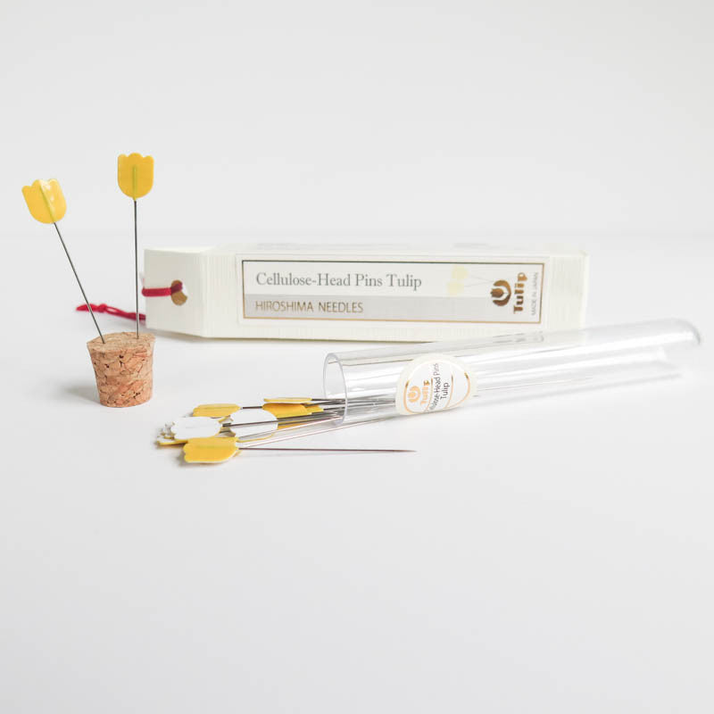 Tulip Flower Head Pins by Hiroshima Needles - YELLOW Needles - Snuggly Monkey