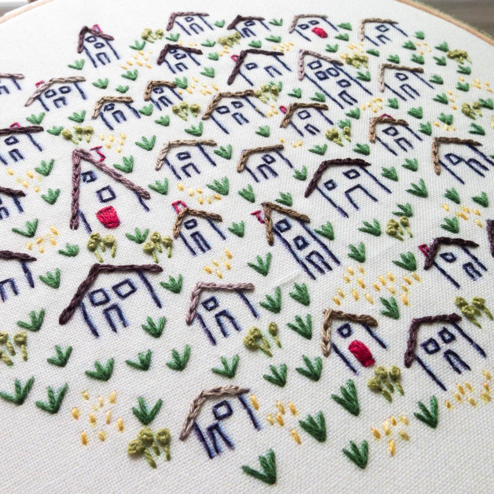cozyblue Embroidery Pattern :: It Takes a Village Patterns - Snuggly Monkey