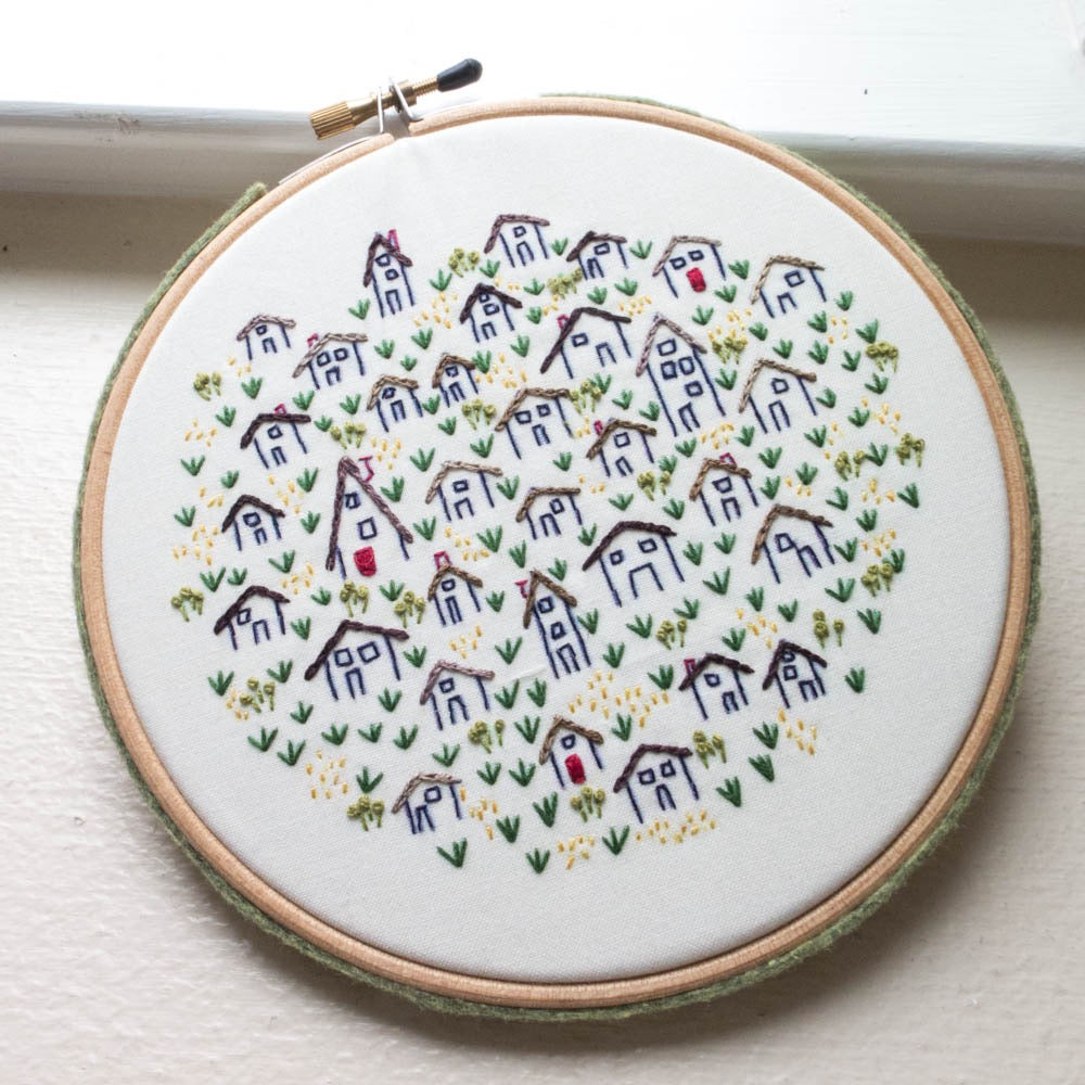 cozyblue Embroidery Pattern :: It Takes a Village Patterns - Snuggly Monkey