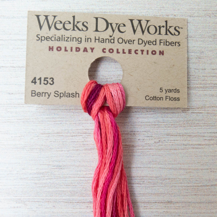 Weeks Dye Works Hand Over Dyed Embroidery Floss - Berry Splash (4153)