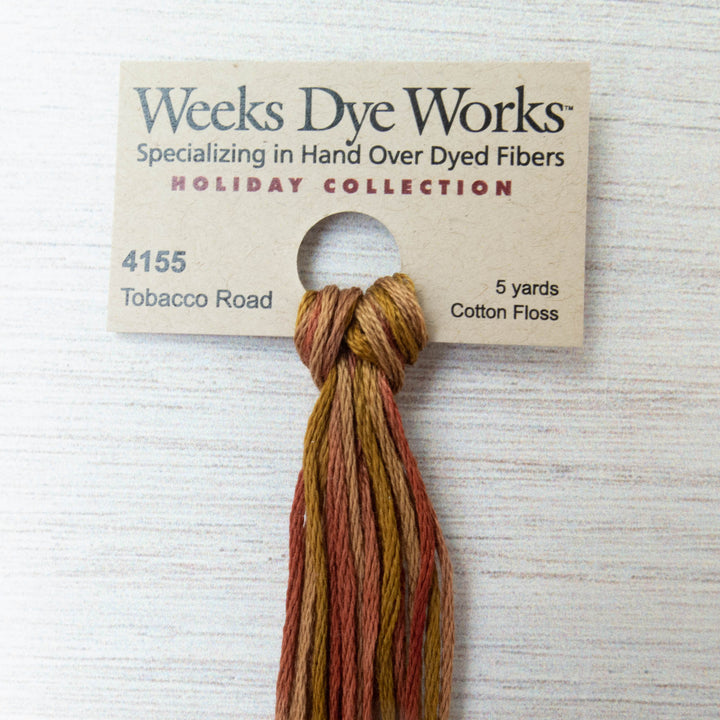 Weeks Dye Works Hand Over Dyed Embroidery Floss - Tobacco Road (4155)