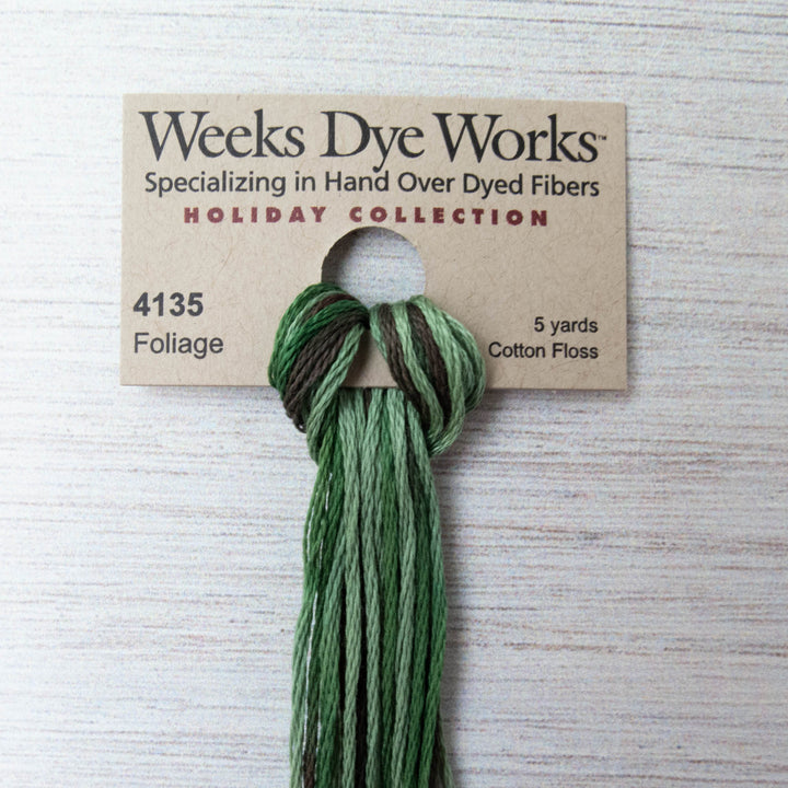 Weeks Dye Works Hand Over Dyed Embroidery Floss - Foliage (4135)