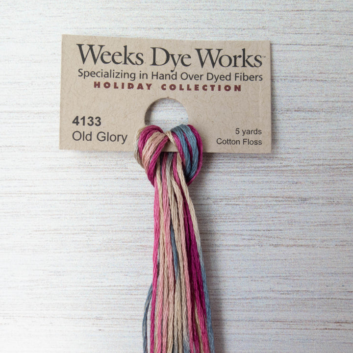 Weeks Dye Works Hand Over Dyed Embroidery Floss - Old Glory (4133)