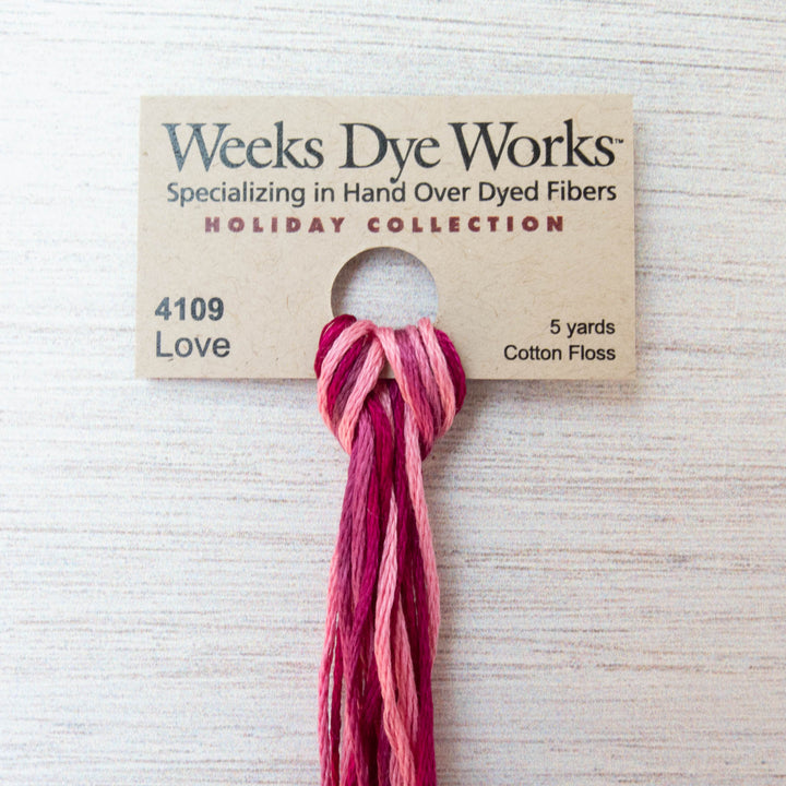 Weeks Dye Works Hand Over Dyed Embroidery Floss - Love (4109)