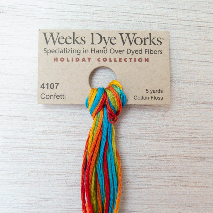 Weeks Dye Works Hand Over Dyed Embroidery Floss - Confetti (4107)