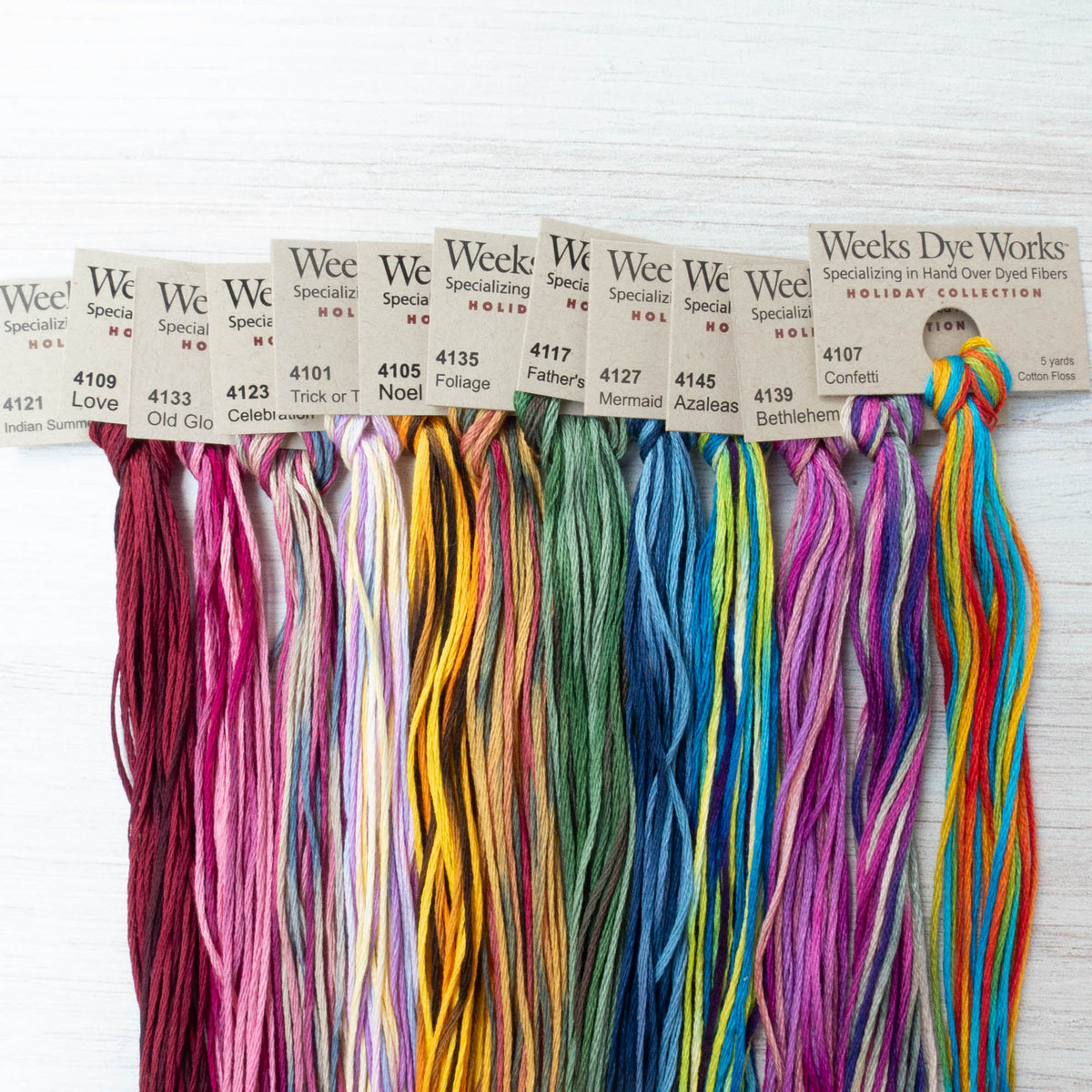 Weeks Dye Works Embroidery Floss Holiday Collection (12 skeins ...