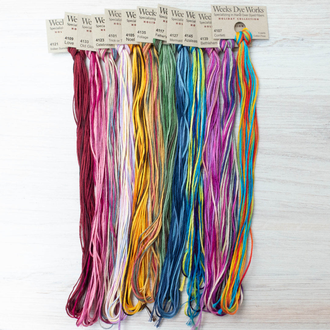 Weeks Dye Works Embroidery Floss Holiday Collection (12 skeins)