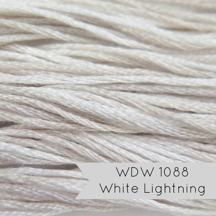 Weeks Dye Works Hand Over Dyed Embroidery Floss - White Lightning (1088) Floss - Snuggly Monkey