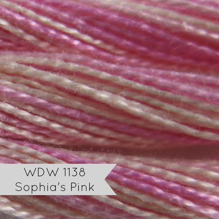 Weeks Dye Works Hand Over-Dyed Perle Cotton - Size 8 Sophia's Pink Perle Cotton - Snuggly Monkey
