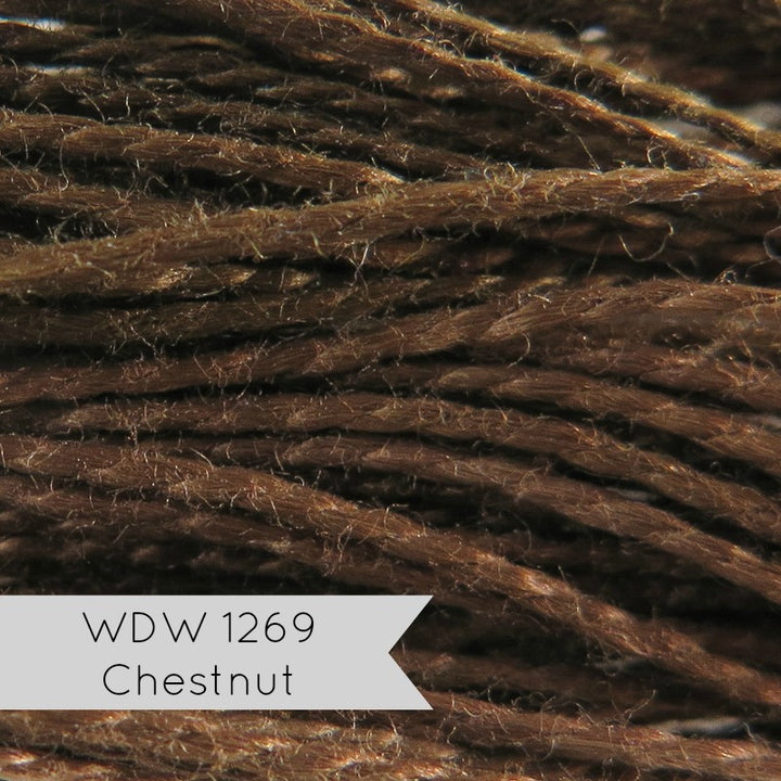 Weeks Dye Works Hand Over-Dyed Pearl Cotton - Size 8 Chestnut Perle Cotton - Snuggly Monkey