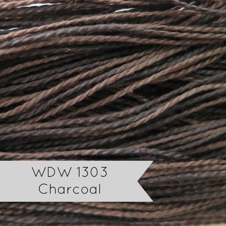 Weeks Dye Works Hand Over-Dyed Perle Cotton - Size 5 Charcoal Perle Cotton - Snuggly Monkey