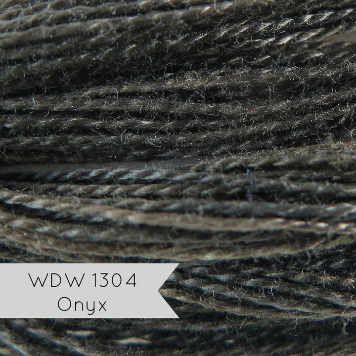 Weeks Dye Works Hand Over-Dyed Pearl Cotton - Size 8 Onyx 1304 Perle Cotton - Snuggly Monkey