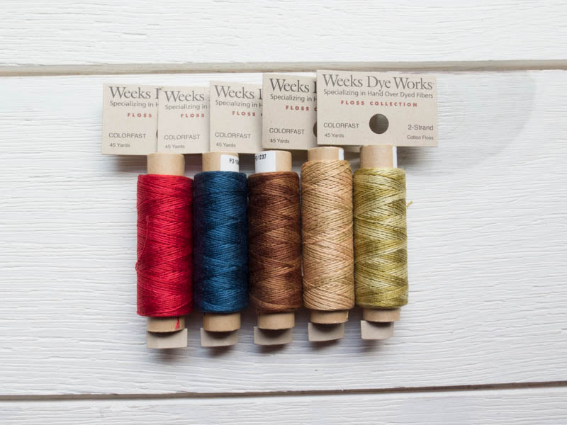 Weeks Dye Works 2 Strand Floss - Warm and Cozy Set Floss - Snuggly Monkey