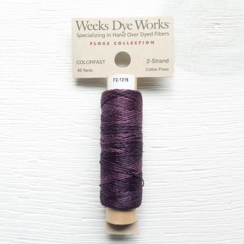 Weeks Dye Works 2 Strand Floss - Mulberry Floss - Snuggly Monkey