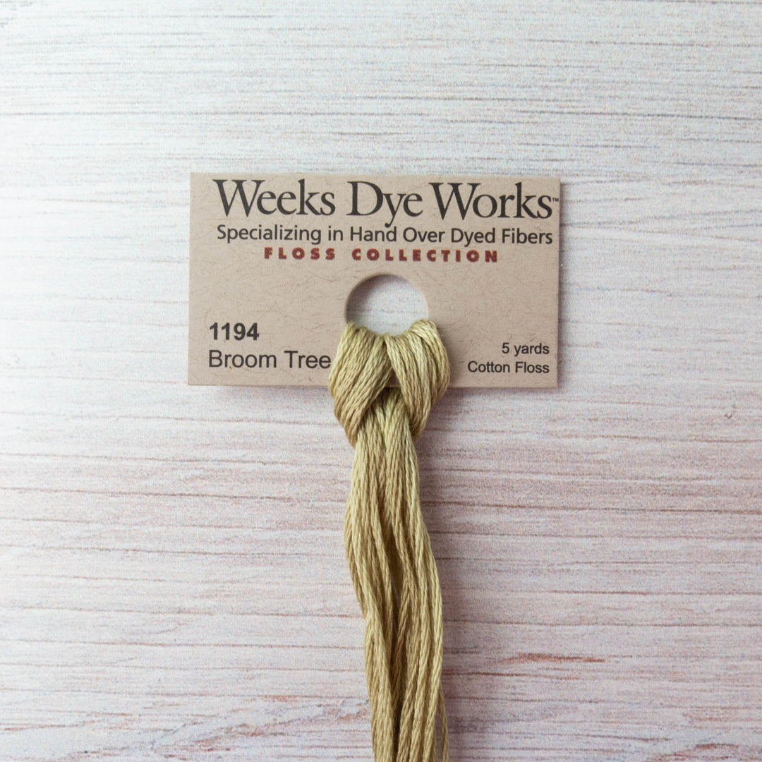 Weeks Dye Works Hand Over Dyed Embroidery Floss - Broom Tree (1194) Floss - Snuggly Monkey