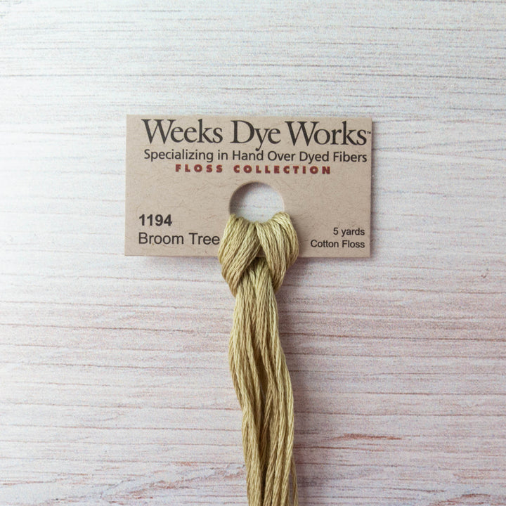 Weeks Dye Works Hand Over Dyed Embroidery Floss - Broom Tree (1194) Floss - Snuggly Monkey