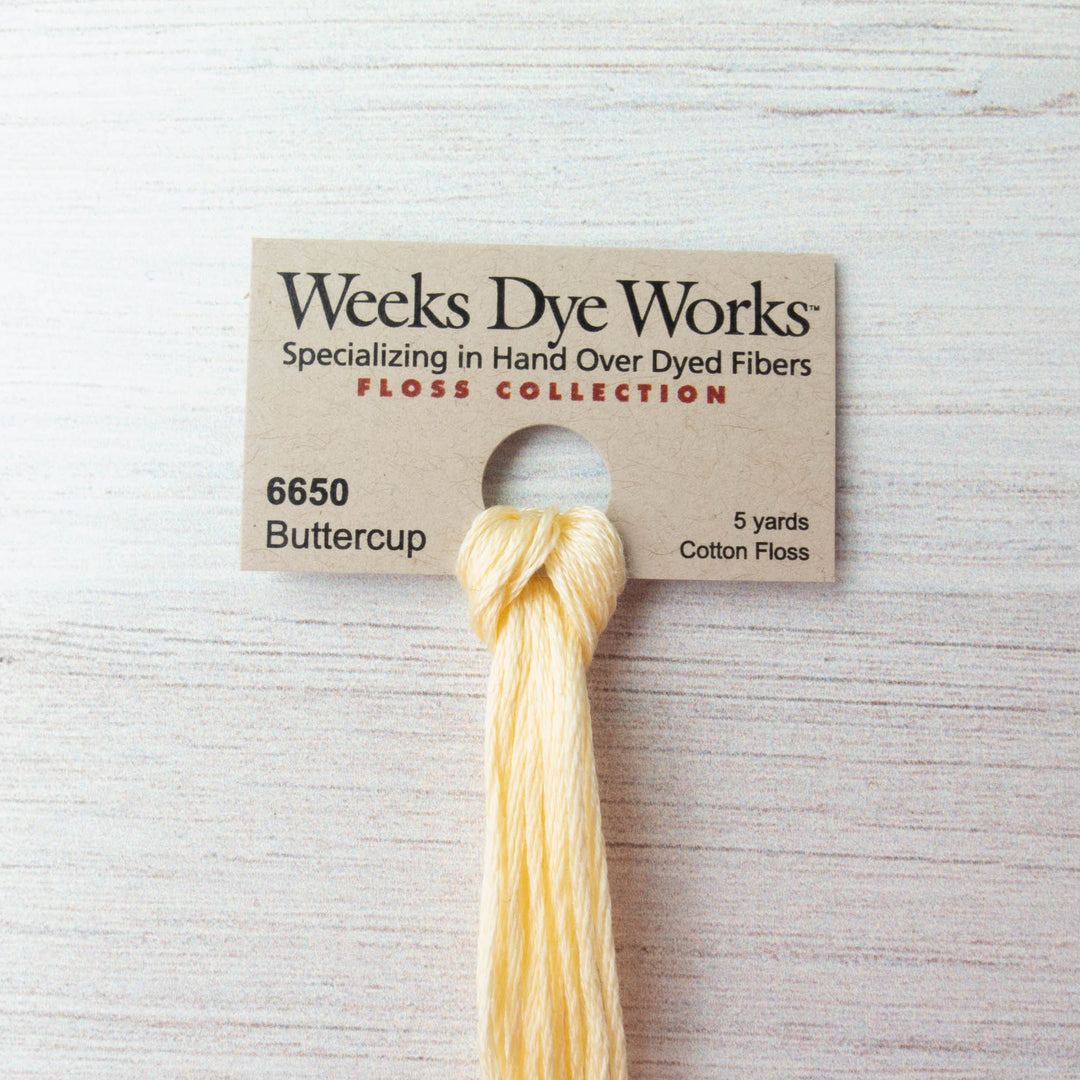 Weeks Dye Works Hand Over Dyed Embroidery Floss - Buttercup (6650) Floss - Snuggly Monkey