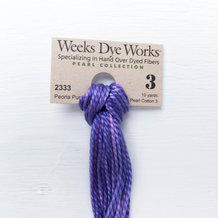 Size 3 Perle Cotton Thread - Weeks Dye Works Peoria Purple (2333) Perle Cotton - Snuggly Monkey
