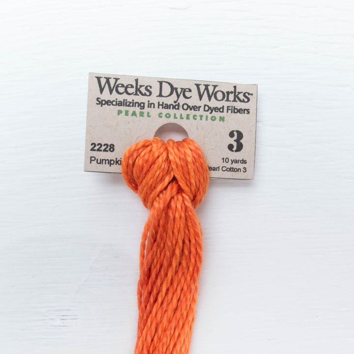 Size 3 Perle Cotton Thread - Weeks Dye Works Pumpkin (2228) Perle Cotton - Snuggly Monkey