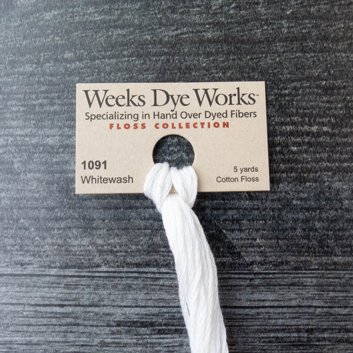 Weeks Dye Works Embroidery Floss - Whitewash (1091) Floss - Snuggly Monkey