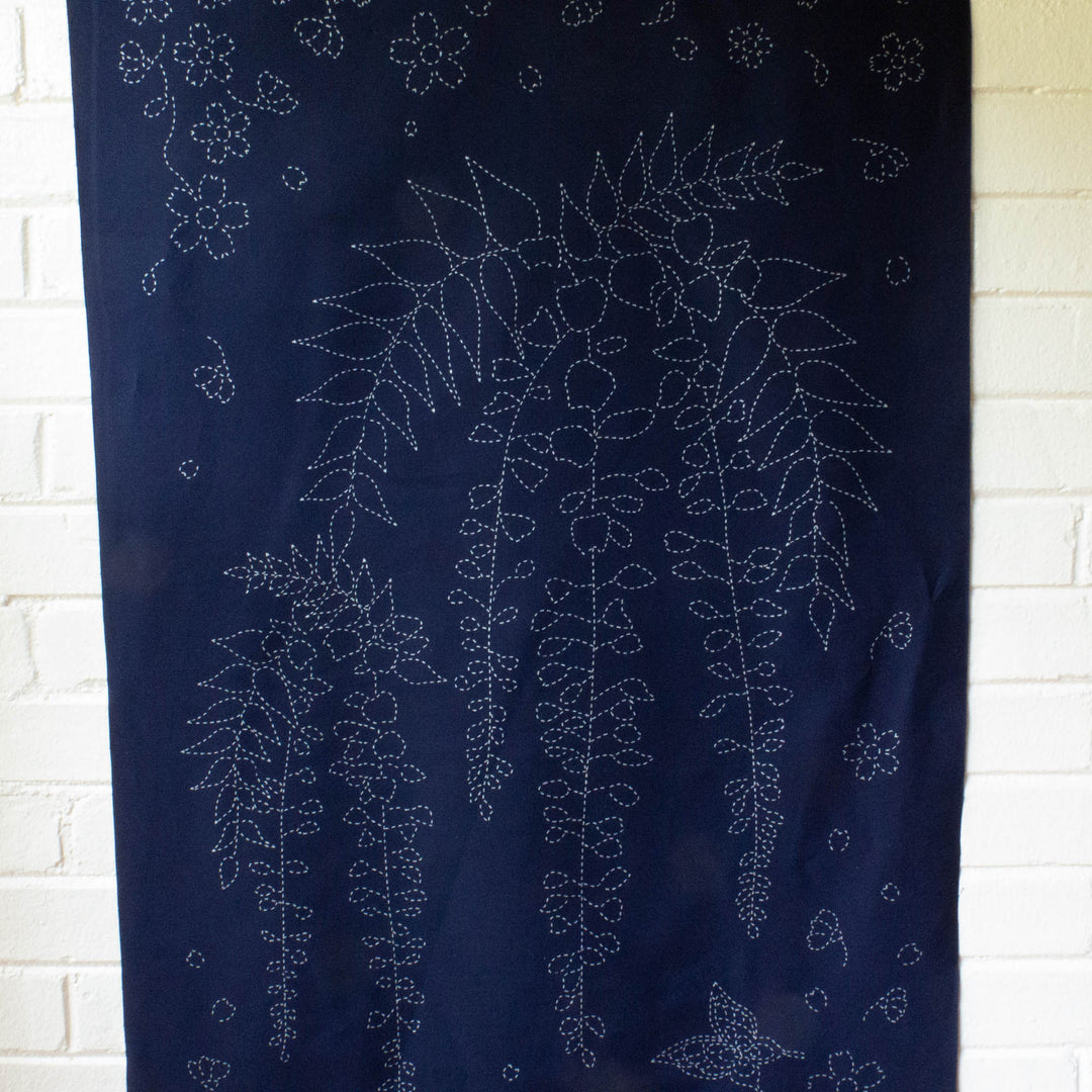 Large Sashiko Panel - Wisteria