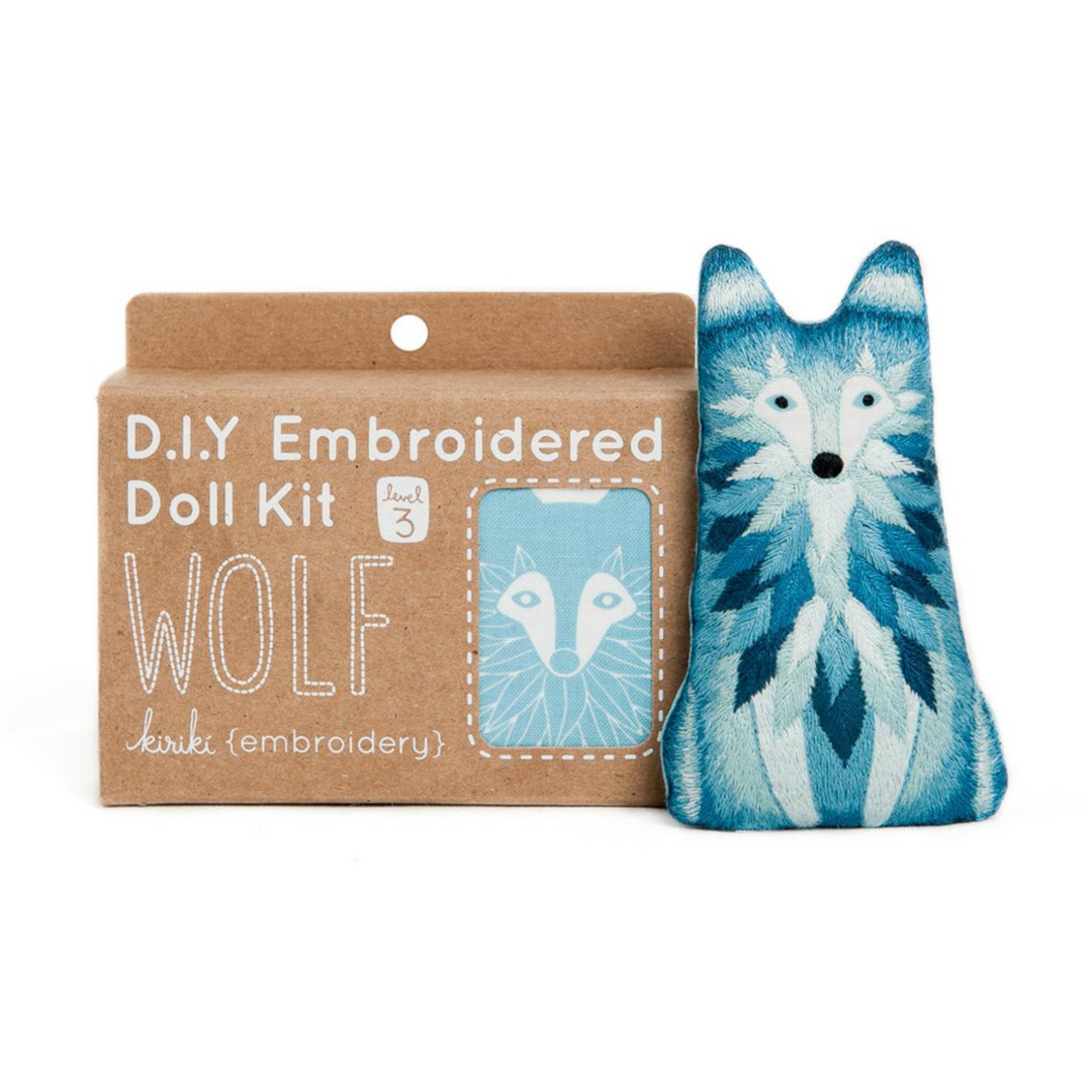Wolf Embroidery Kit by Kiriki Press Embroidery Kit - Snuggly Monkey