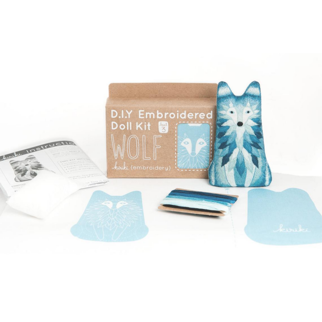 Wolf Embroidery Kit by Kiriki Press Embroidery Kit - Snuggly Monkey