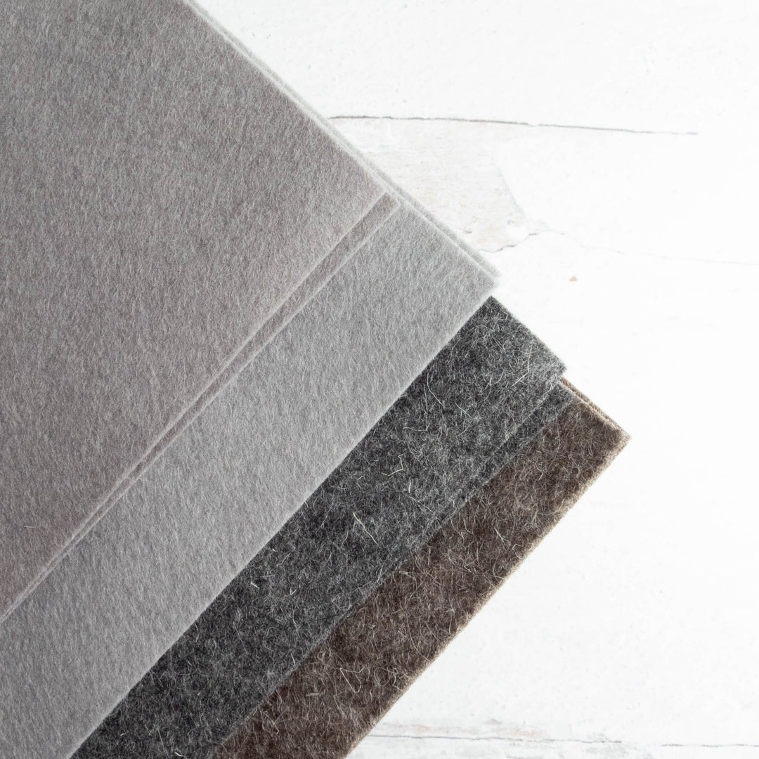  HBC Merino Wool Blend Felt Crafting Sheets Adhesive Backed (8  5/8 x 11 5/8) - Black