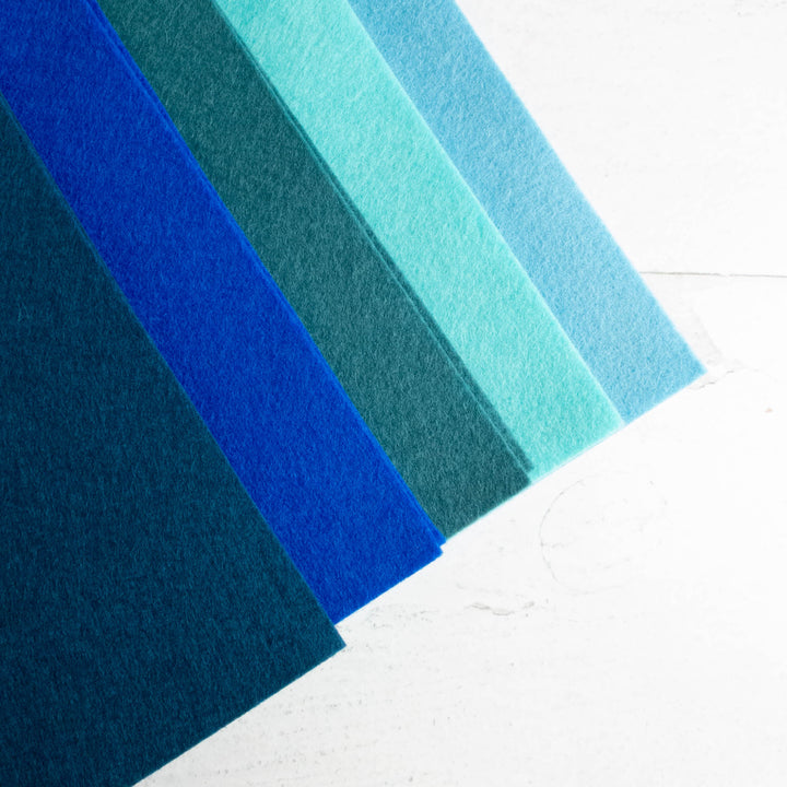 Wool Felt Sheet Collection -  Blues