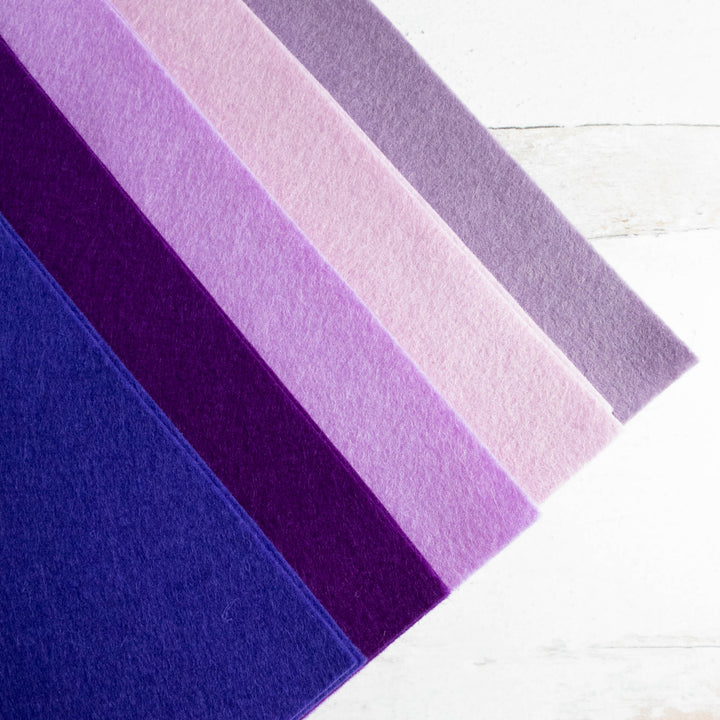 Wool Felt Sheet Collection -  Purples