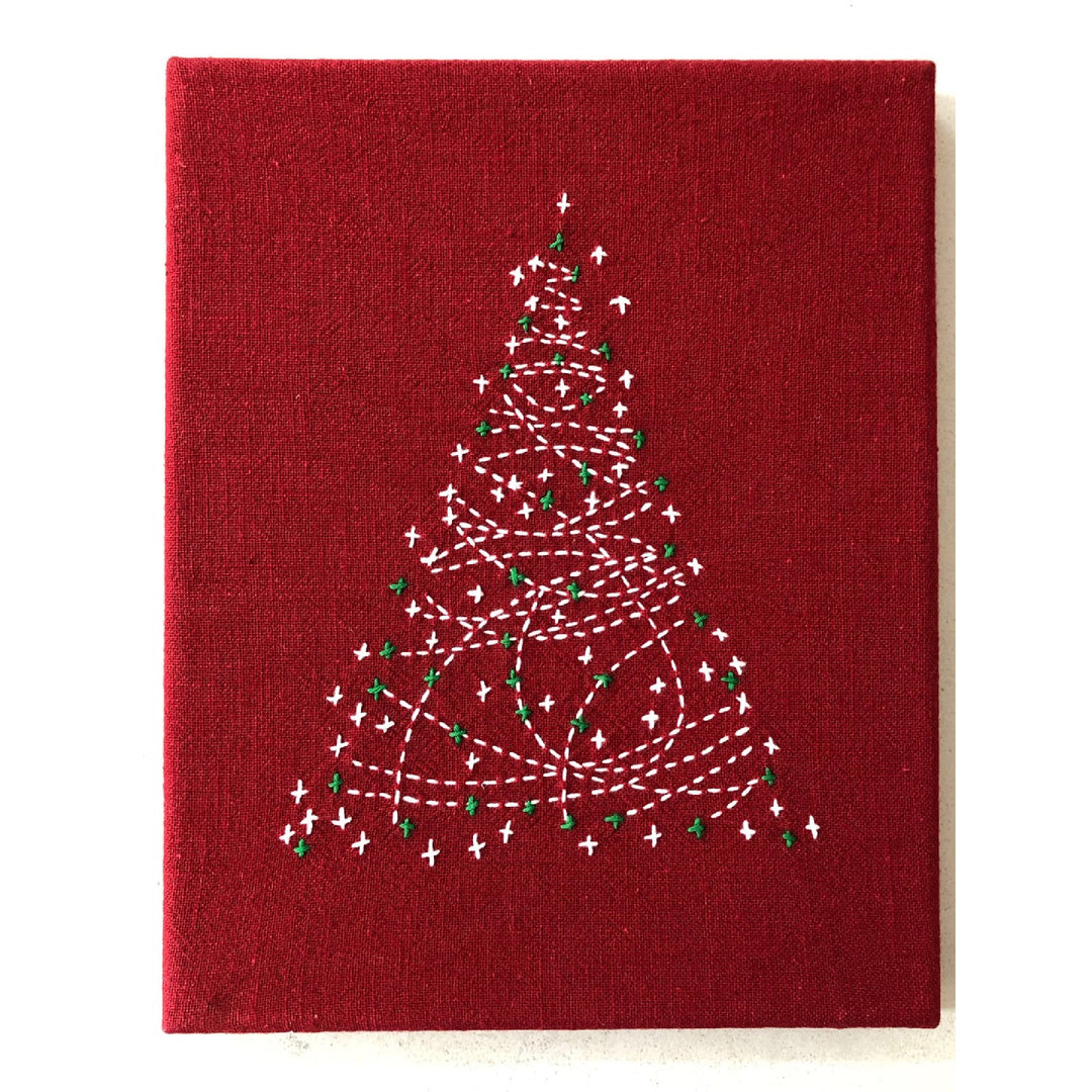 Christmas Tree Pre-Stenciled Sashiko Sampler