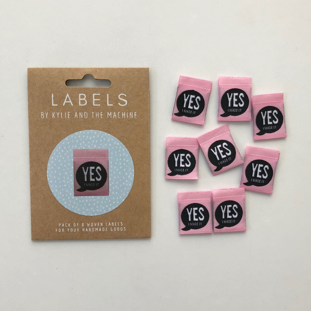 YES I MADE IT Woven Labels Woven Label - Snuggly Monkey