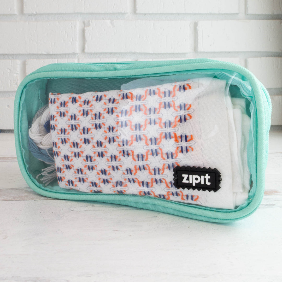 Zipit Half & Half Pencil Case Mint