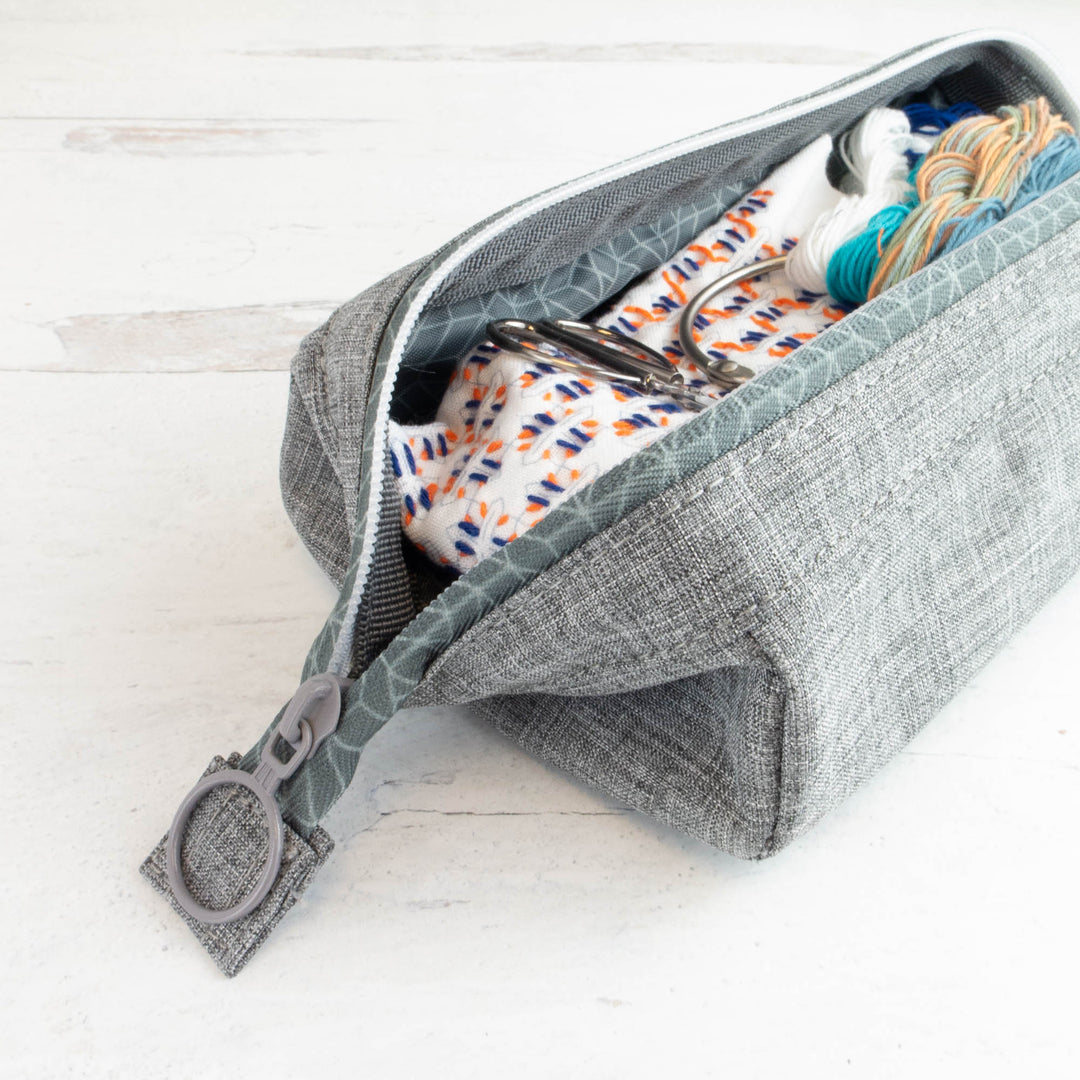 Zipit Half & Half Pencil Case Grey