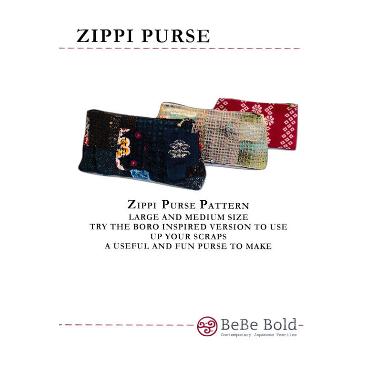 Boro Zippi Purse Sewing Pattern