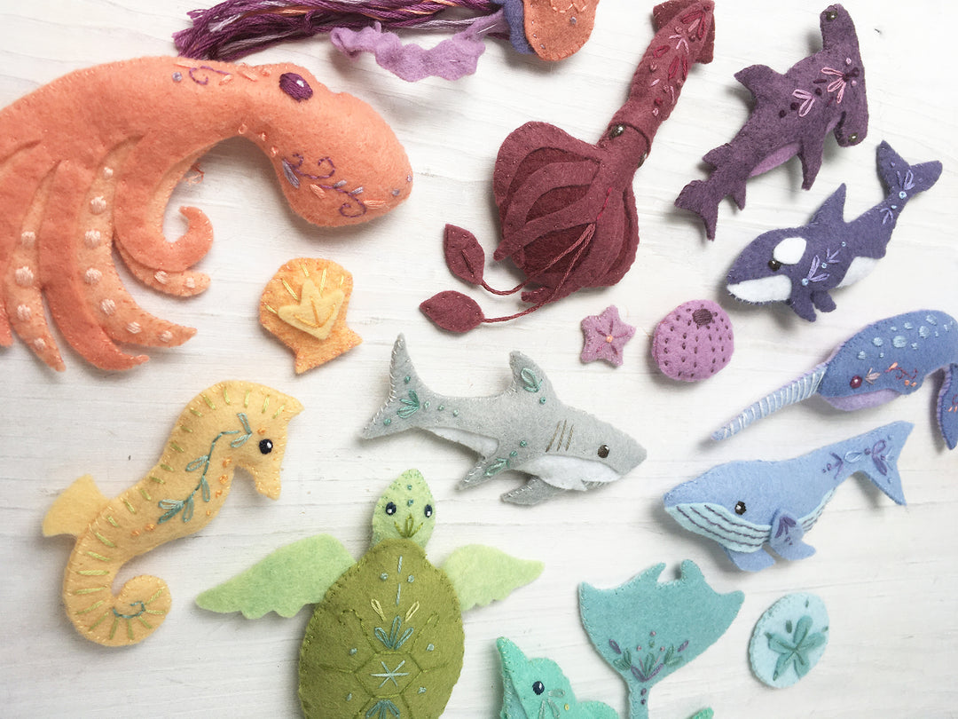 Felt Crafts -How to make Sand Dollars and Starfish