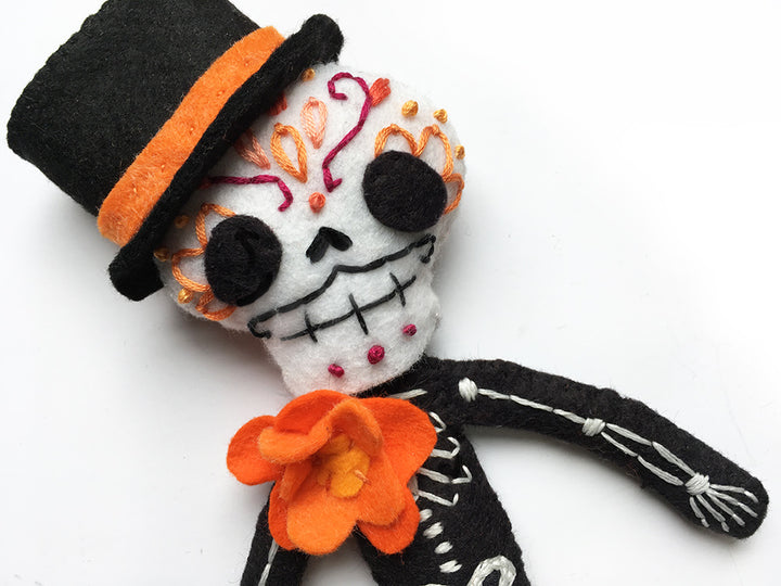 Calaveras Wool Felt Embroidery PDF Pattern