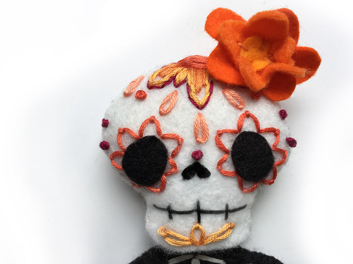 Calaveras Wool Felt Embroidery PDF Pattern