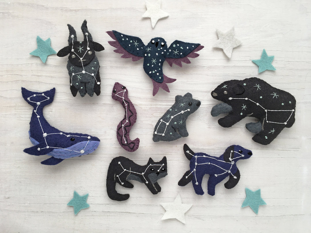 Constellations Felt Animals PDF Pattern – Snuggly Monkey