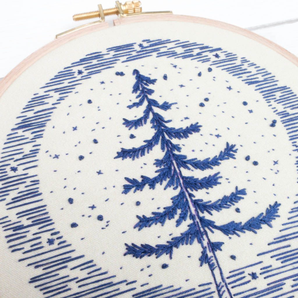 cozyblue Embroidery Pattern :: Moonlight Pine Patterns - Snuggly Monkey