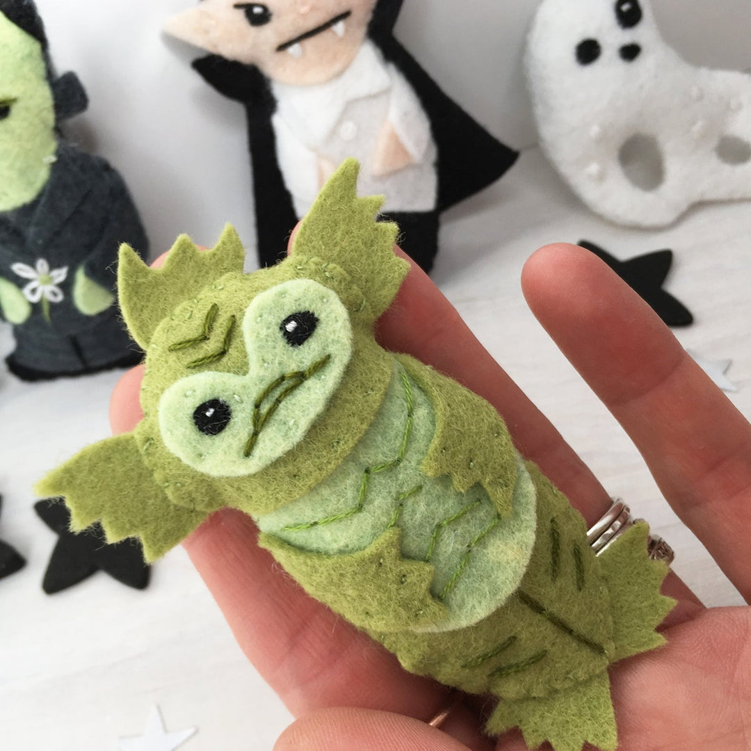 Classic Movie Monsters Wool Felt Embroidery PDF Pattern