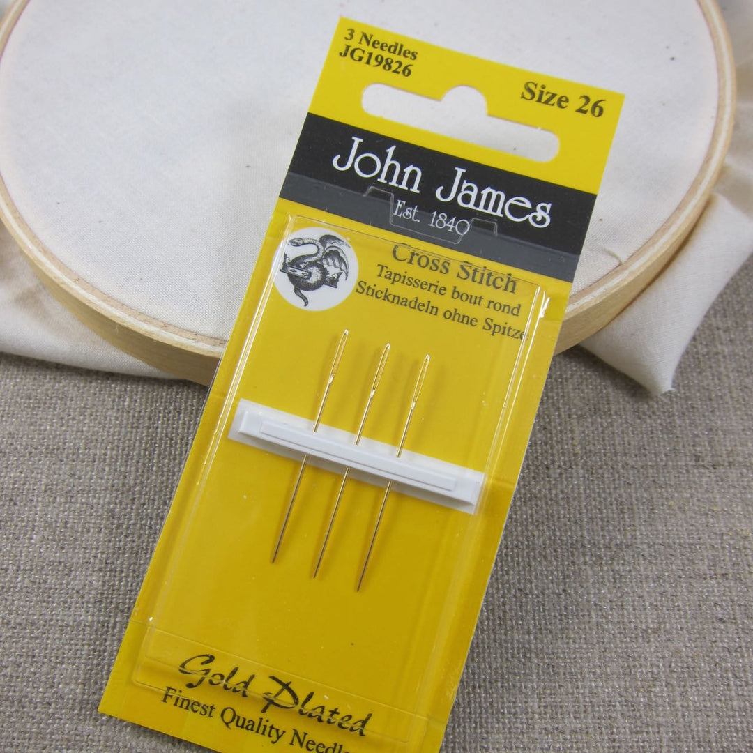 John James Gold Plated Cross Stitch Needles Needles - Snuggly Monkey