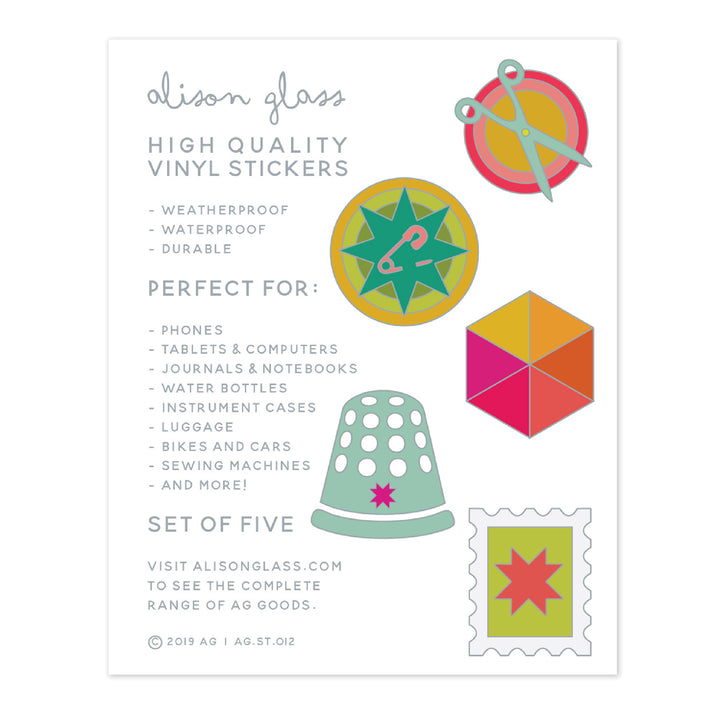 Alison Glass Handiwork Vinyl Sticker Set