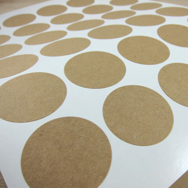 1.5 inch Circle Kraft Stickers Labels - Snuggly Monkey