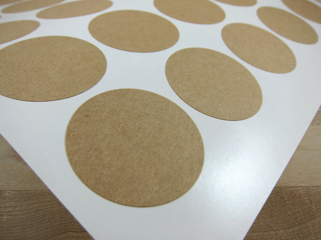 1.5 inch Circle Kraft Stickers Labels - Snuggly Monkey