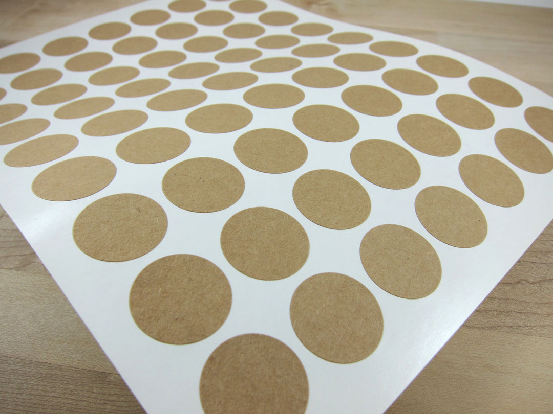1 inch Circle Kraft Labels Labels - Snuggly Monkey