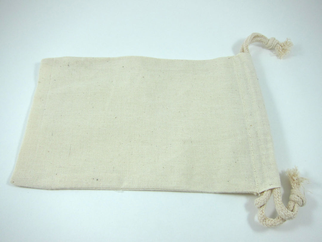 Large Cotton Muslin Bags - 5 by 8 inch Drawstring Cotton Pouches Bags - Snuggly Monkey