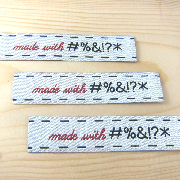 Made with #%&!?* Woven Labels Labels - Snuggly Monkey