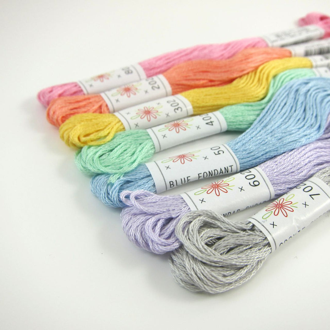 Pastel Embroidery Floss Set - Sublime Frosting Palette – Snuggly